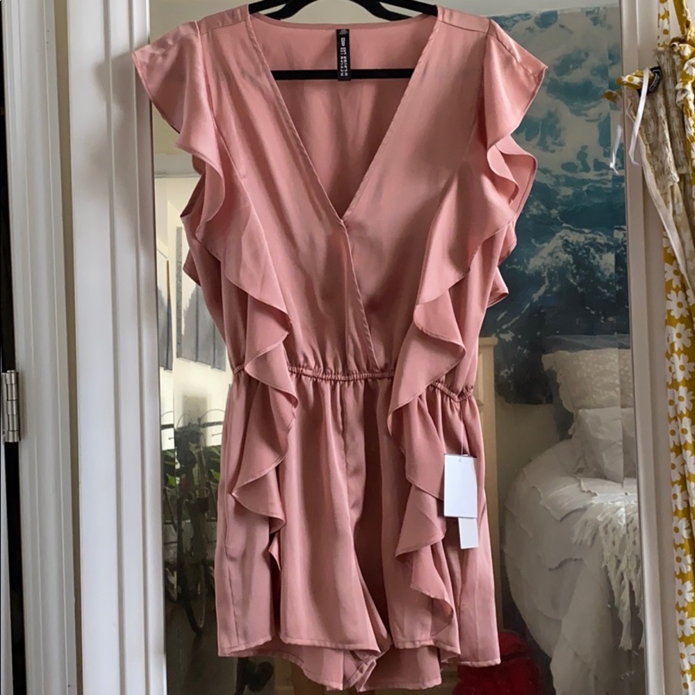 NWT MEDIUM blush romper from Design Lab